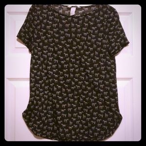 H&M zebra print tshirt